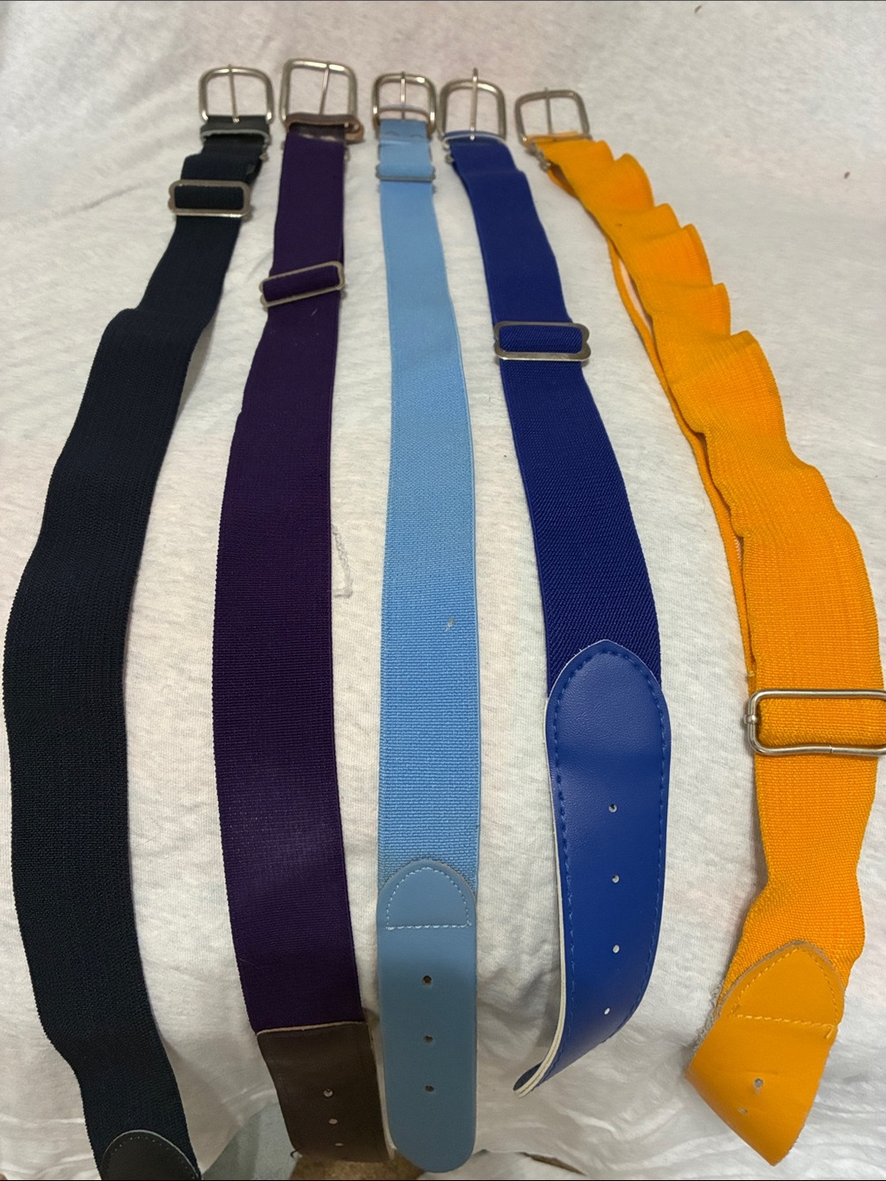 Softball/baseball Elastic Belt - Blue, Light Blue, Purple, Black, Yellow